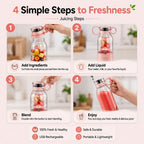 Portable Juicer Bottle – USB Rechargeable Mini Blender | 350ml