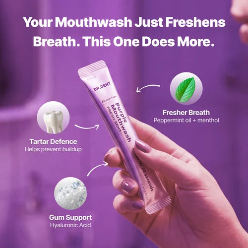 Purple Mouthwash – Color-Correcting Whitening Sachets
