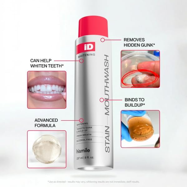 iD Stain Whitening Mouthwash , Gunk Removing Whitening Rinse