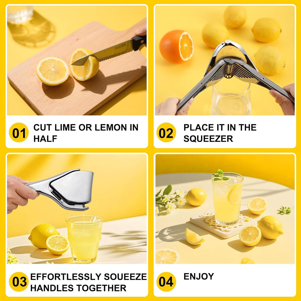 Solara Lemon Squeezer (Stainless Steel)