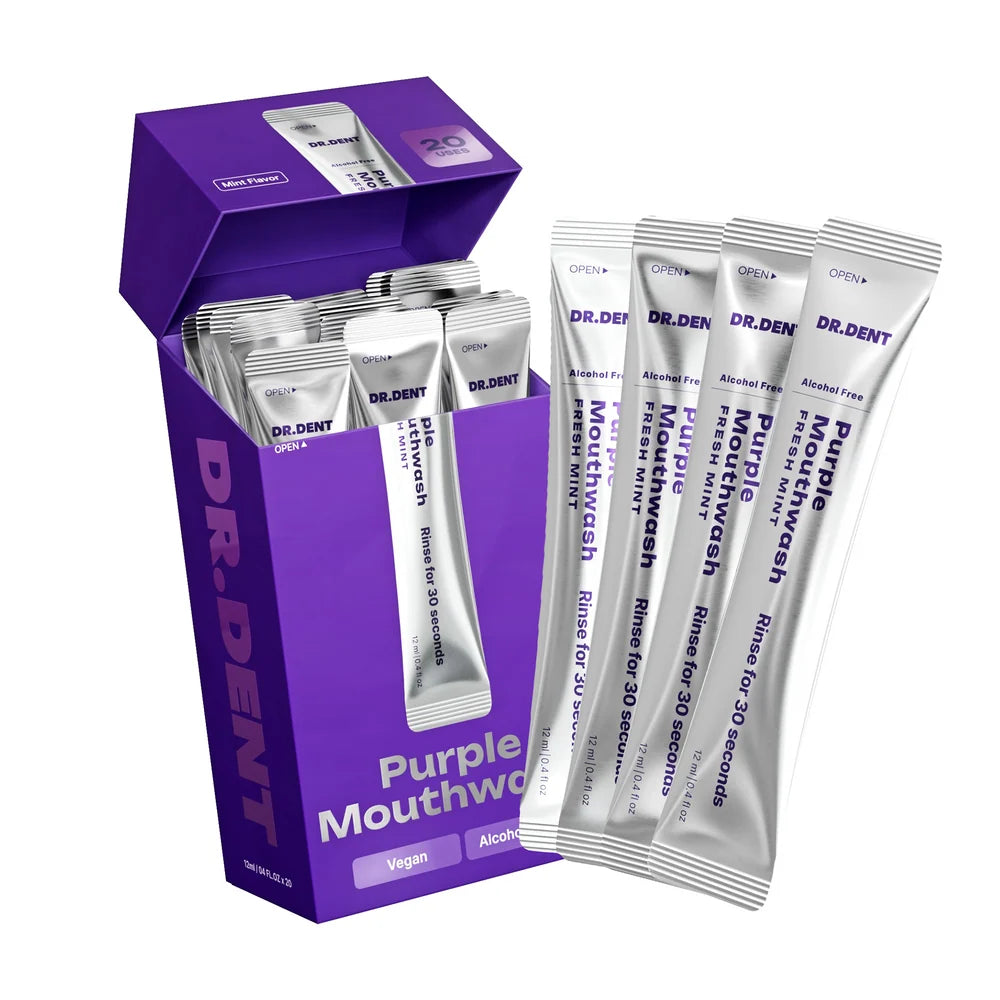 Purple Mouthwash – Color-Correcting Whitening Sachets